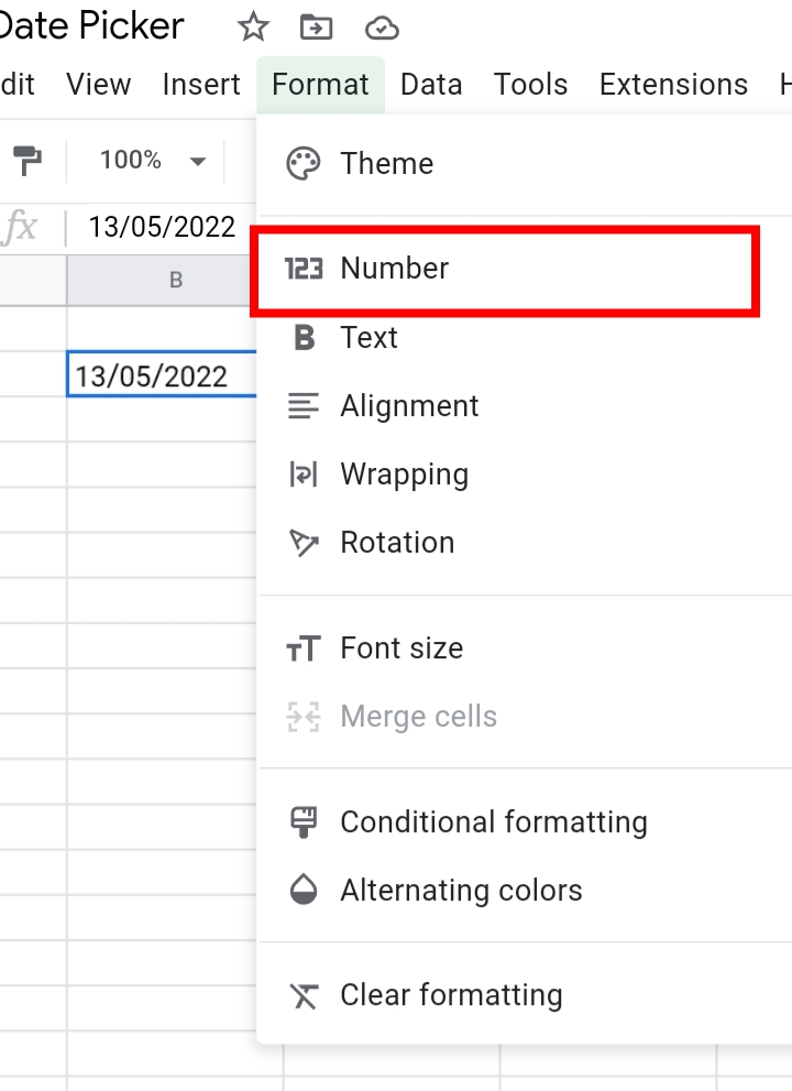 How To Add Date Picker In Google Sheets