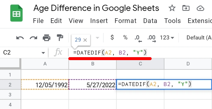 2How To Calculate Ages In Google Sheets