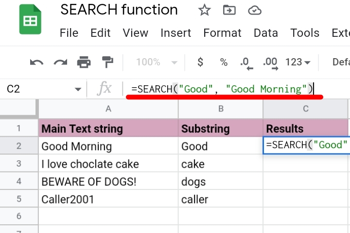 2How To Use The Search Function In Google Sheets.