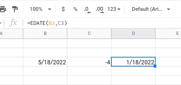 5How-To-Use-The-Edate-Function-In-Google-Sheets