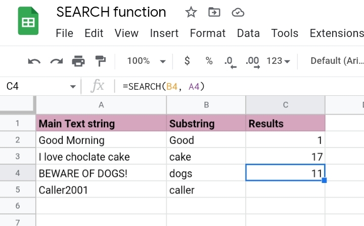 7How To Use The Search Function In Google Sheets.