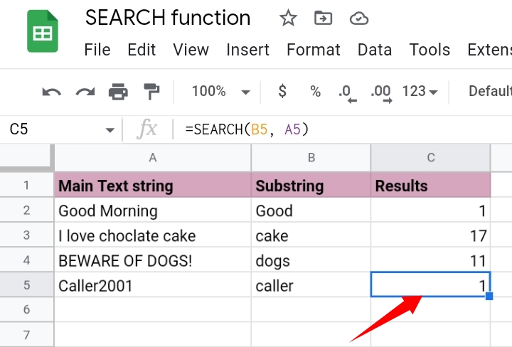 9How To Use The Search Function In Google Sheets.