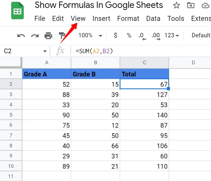 1 How To Show Formulas In Google Sheets