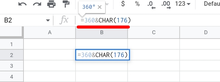 10 How to Insert a Degree Symbol in Google Sheets