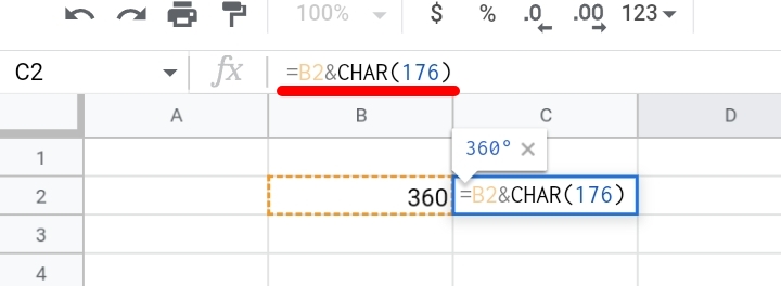 12 How to Insert a Degree Symbol in Google Sheets