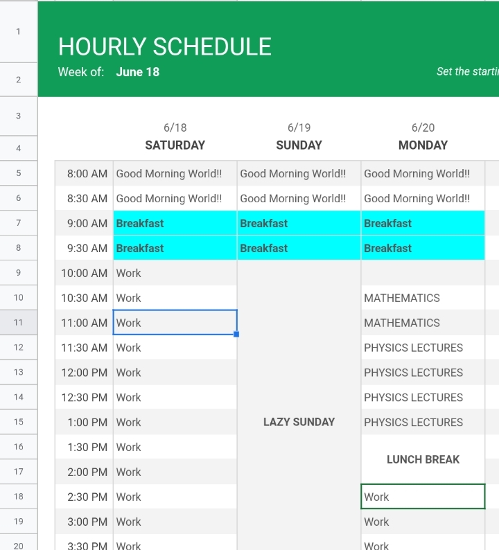 16 How To Make A Schedule In Google Sheets