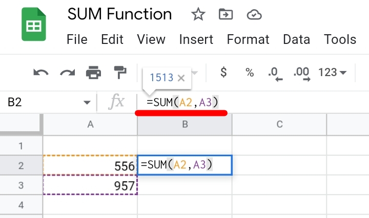 2 How To Sum a Column In Google Sheets