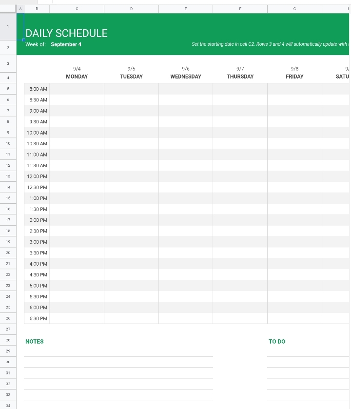 29 How To Make A Schedule In Google Sheets