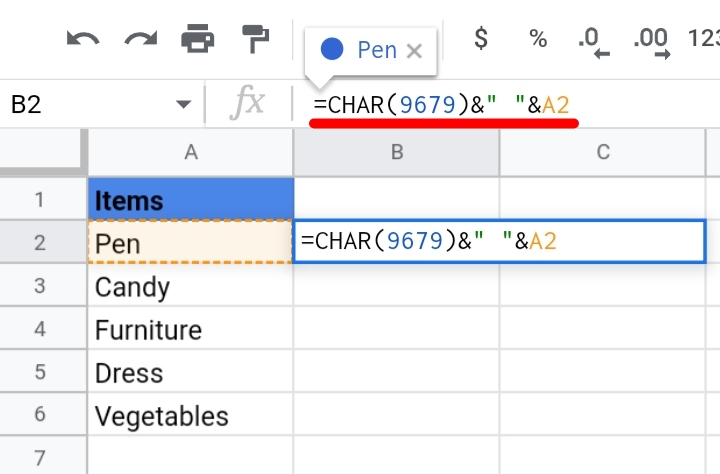 5 How To Insert Bullet Points In Google Sheets