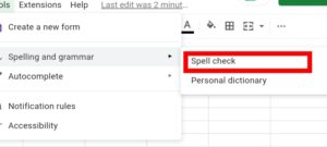 5 How To Use Spell Check In Google Sheets